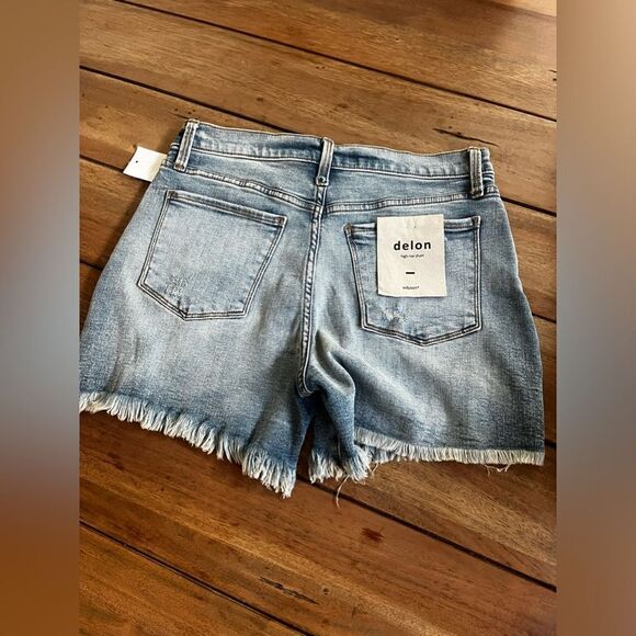 Edyson DELON  Denim high-rise Distressed Shorts; Size 27 NWT! 2 pairs to sell! - Picture 7 of 10
